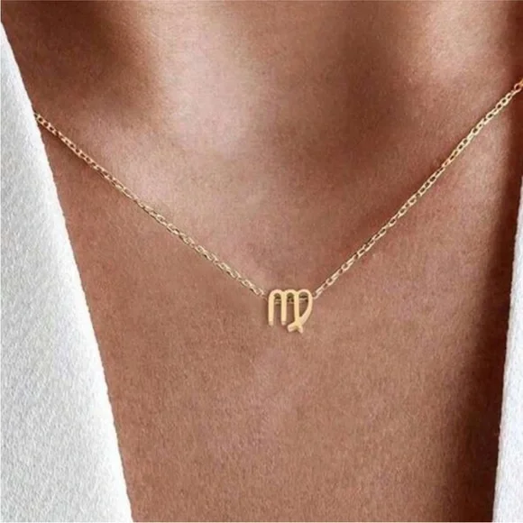 New! Virgo Gold Pendant Necklace NWOT - Picture 2 of 3